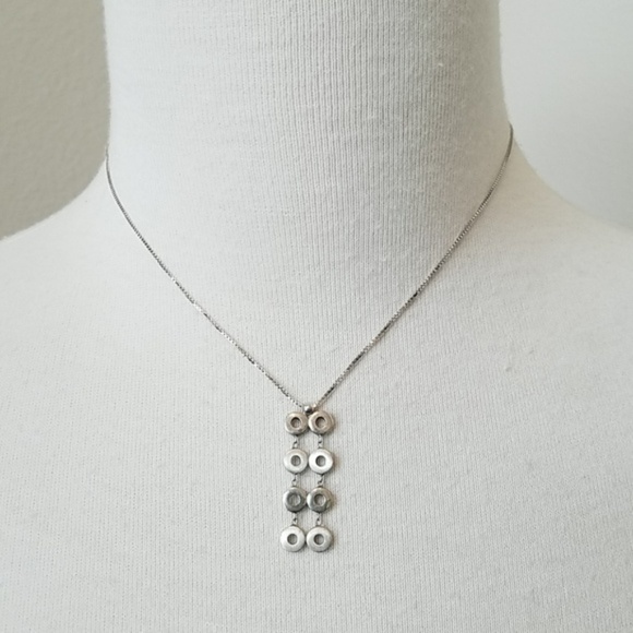 Sterling Silver Mini Circles Necklace - Picture 1 of 5